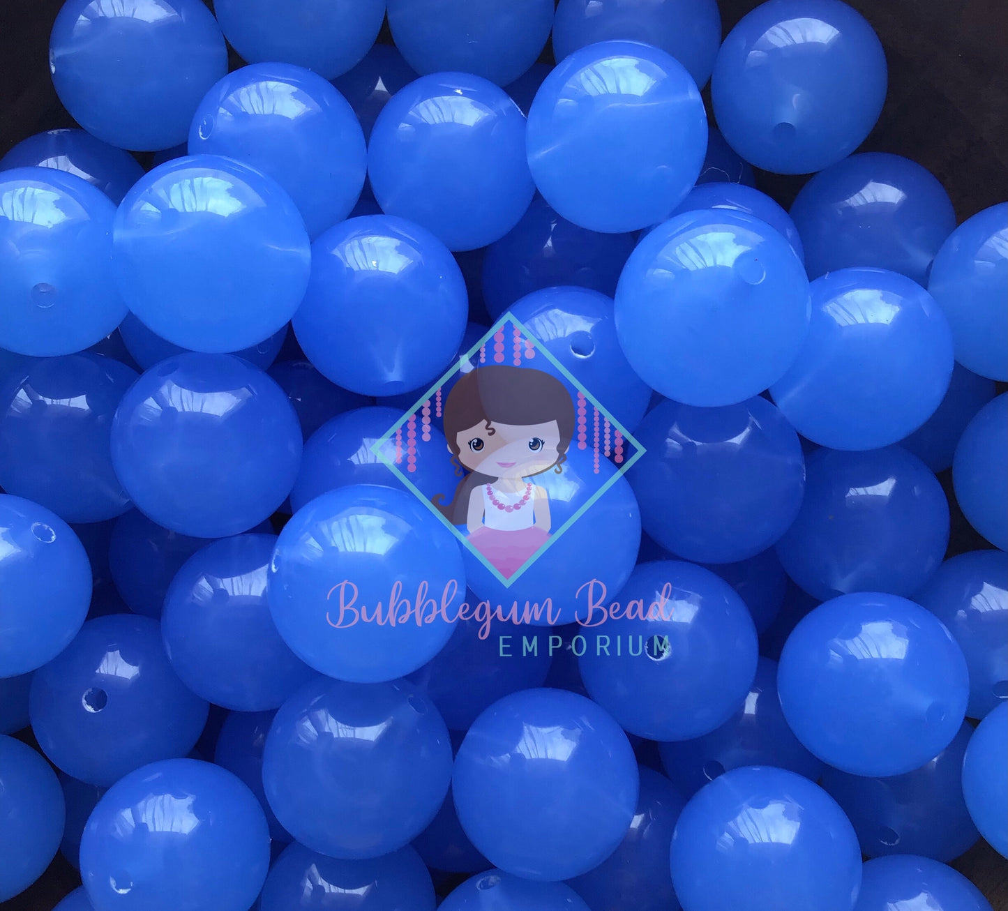 Cerulean Blue Jelly Beads