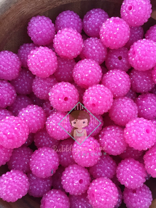 Sassy Pink Rhinestone Beads