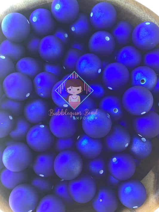 Royal Blue Matte Pearl Beads