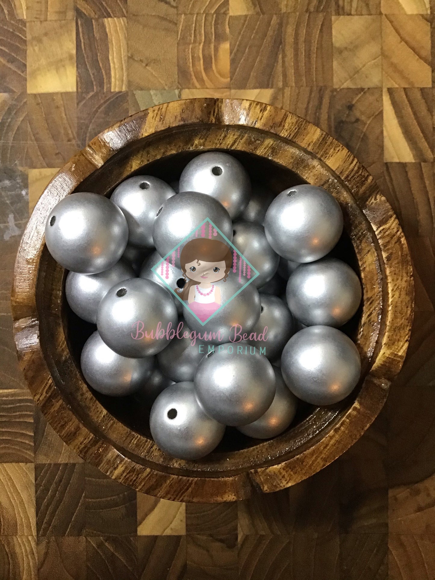 Silver Matte Pearl Beads