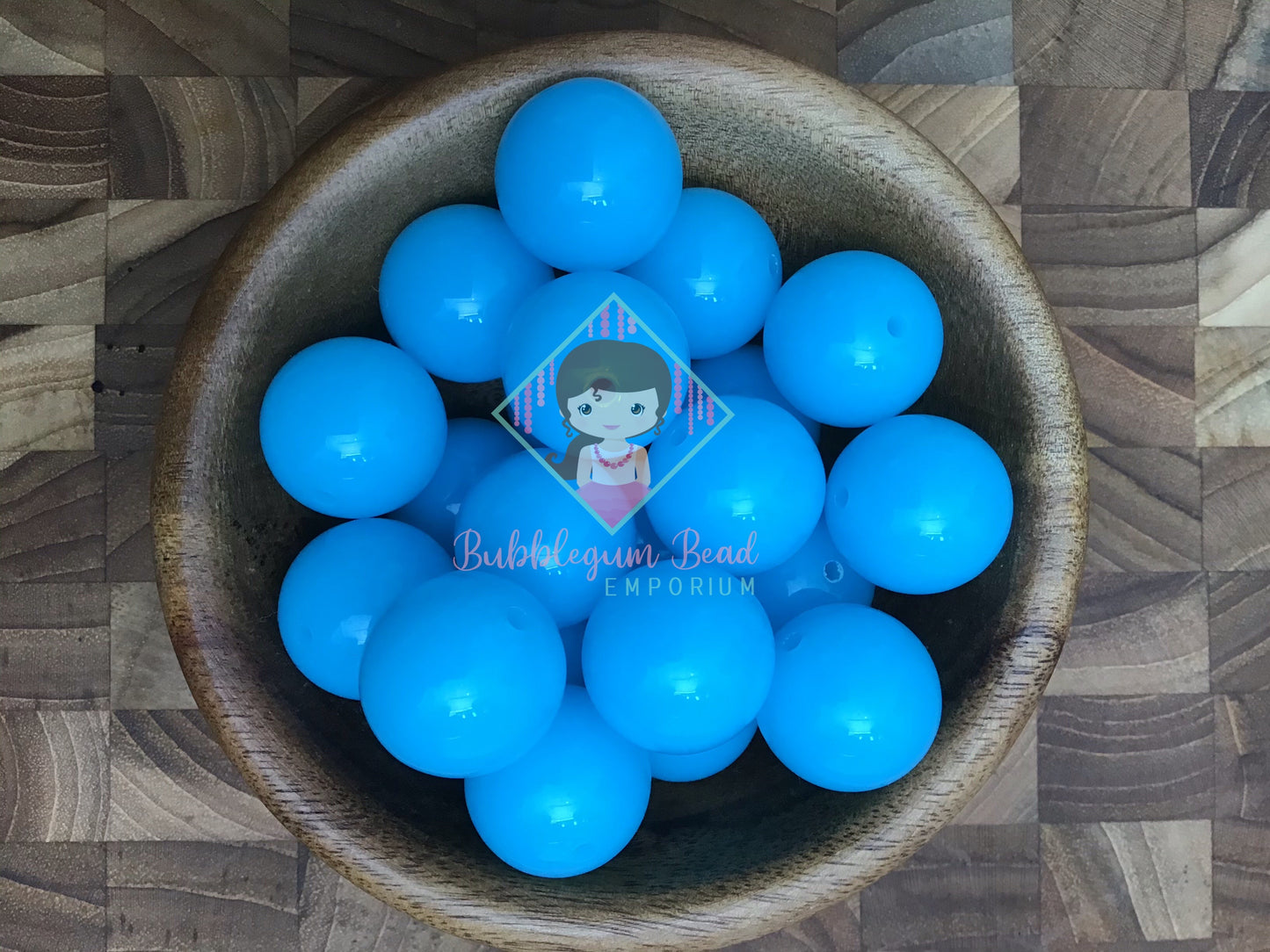 Electric Blue Solid Colour Beads