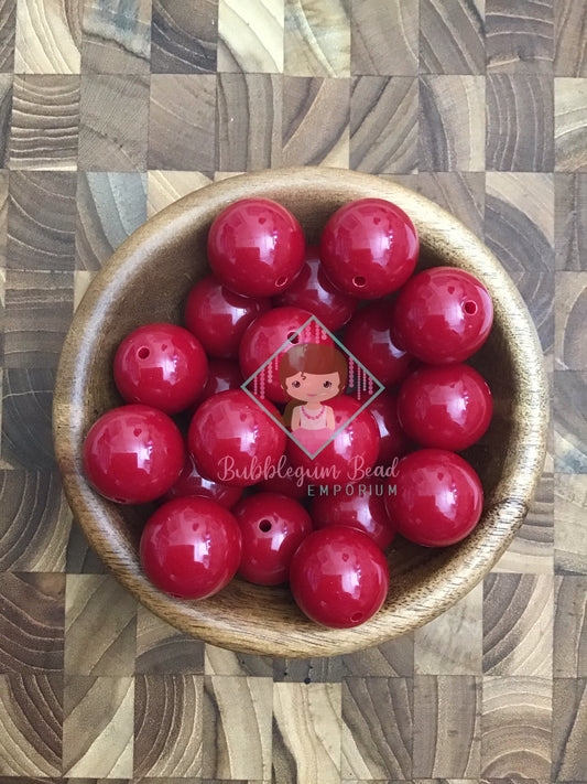 Red Solid Colour Beads