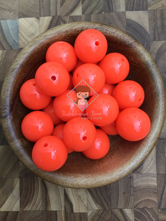 Outrageous Orange Solid Colour Beads