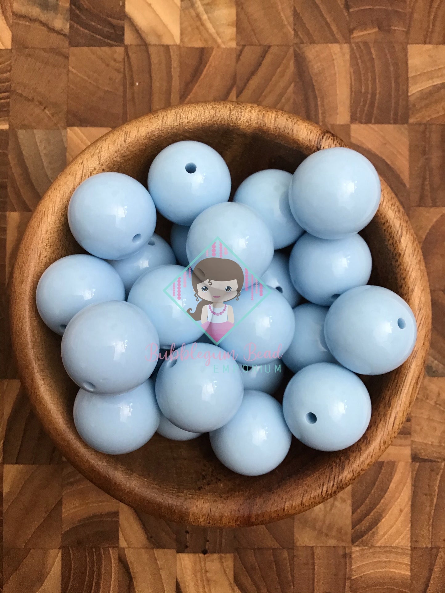Powder Blue Solid Colour Beads