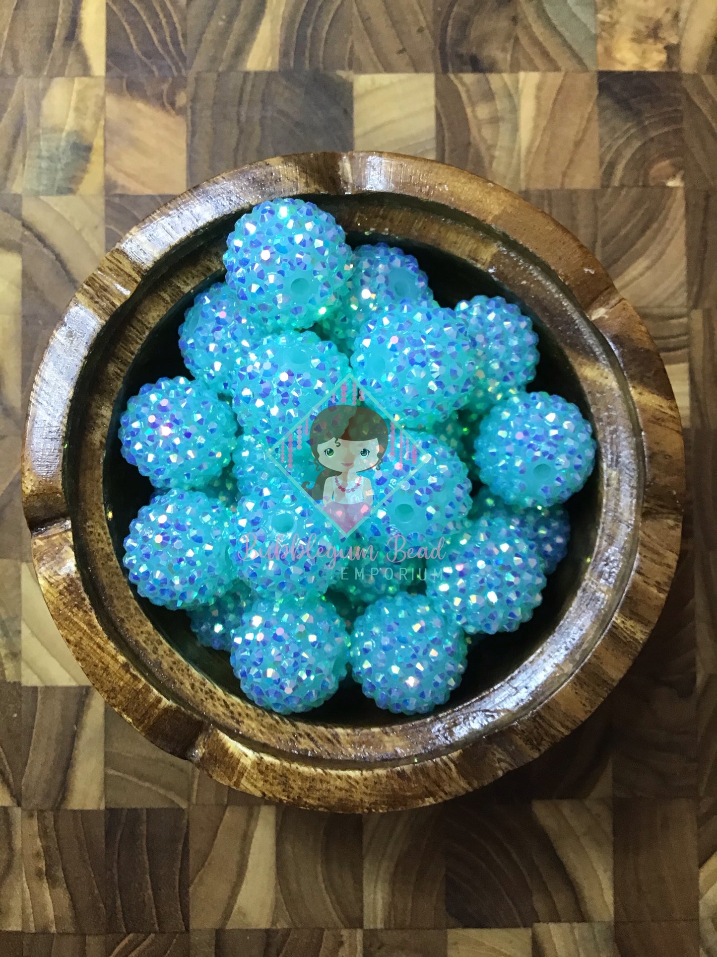 Seafoam Rhinestone Beads