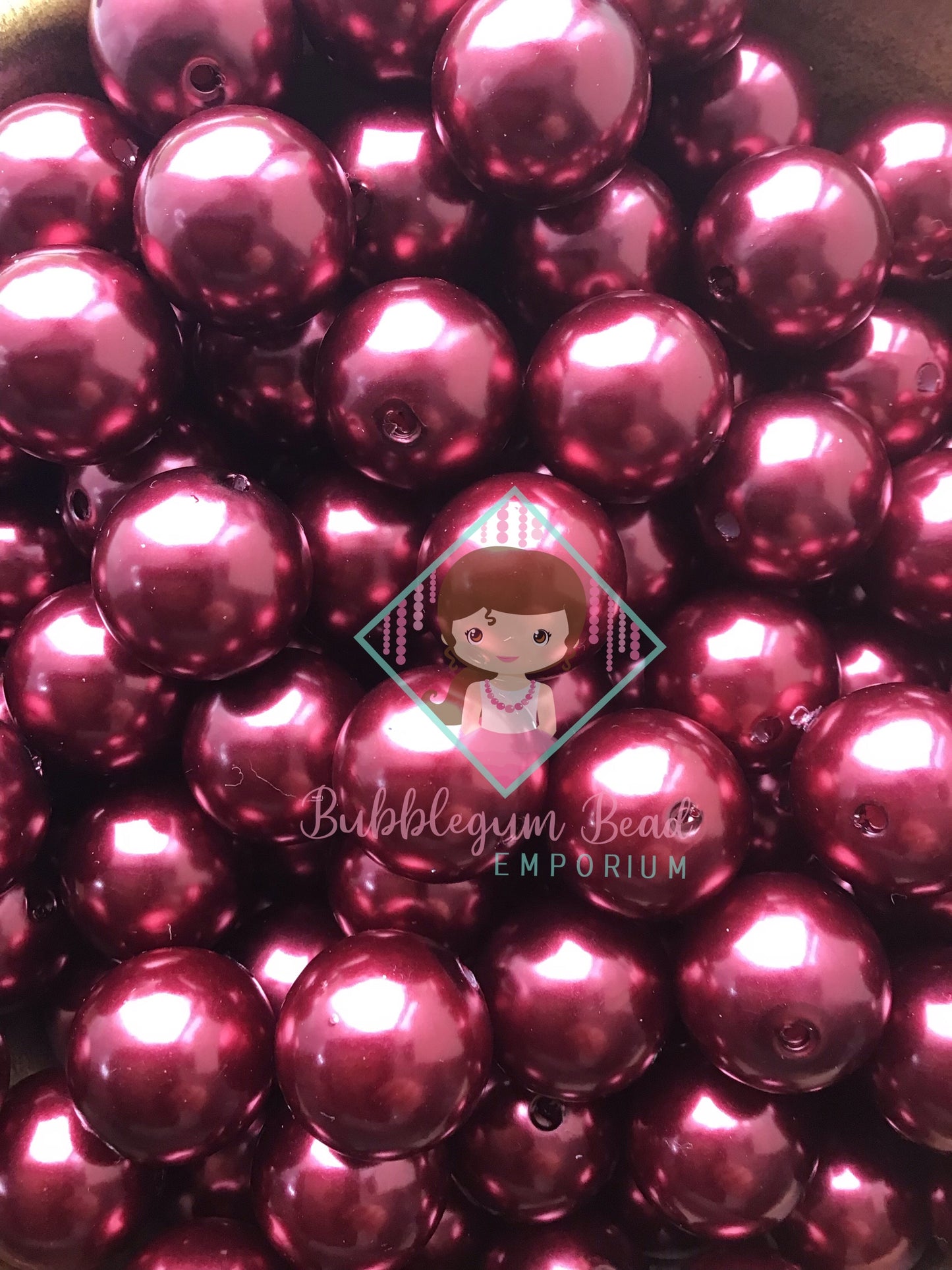 Claret Pearl Beads