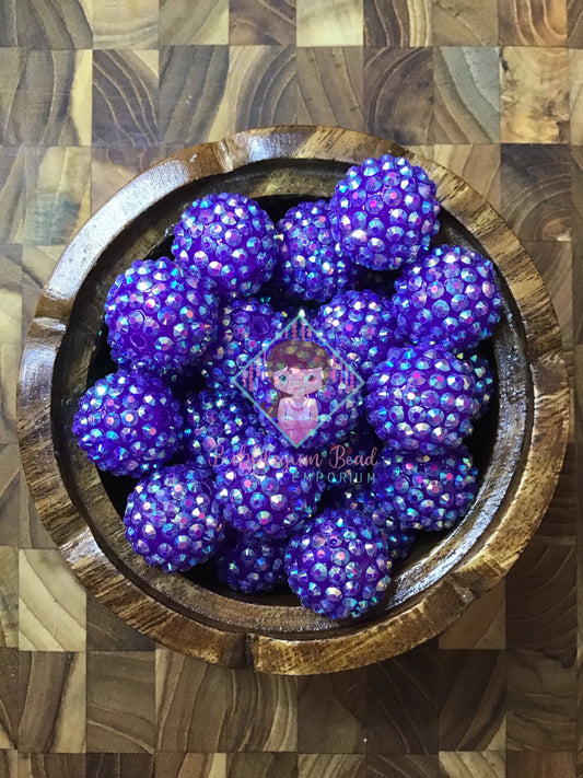 Purple Rhinestone Beads