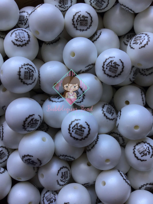 Happy Easter Print Beads