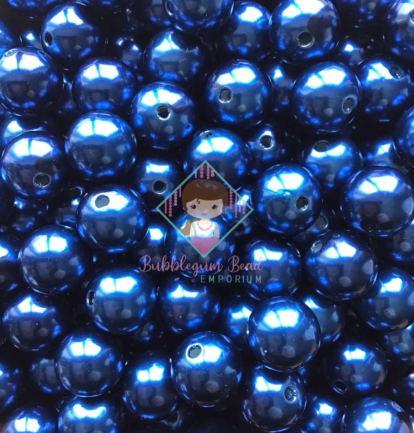 Prussian Blue Pearl Beads