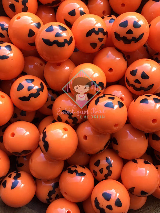 Spooky Face Print Beads
