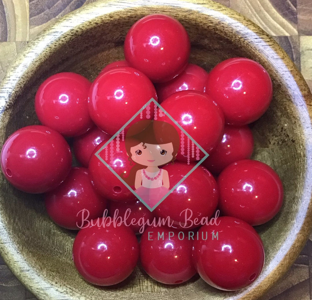 Cherry Red Solid Colour Beads