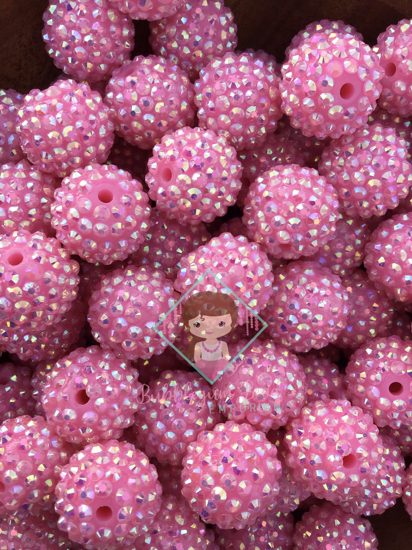 Bubblegum Rhinestone Beads