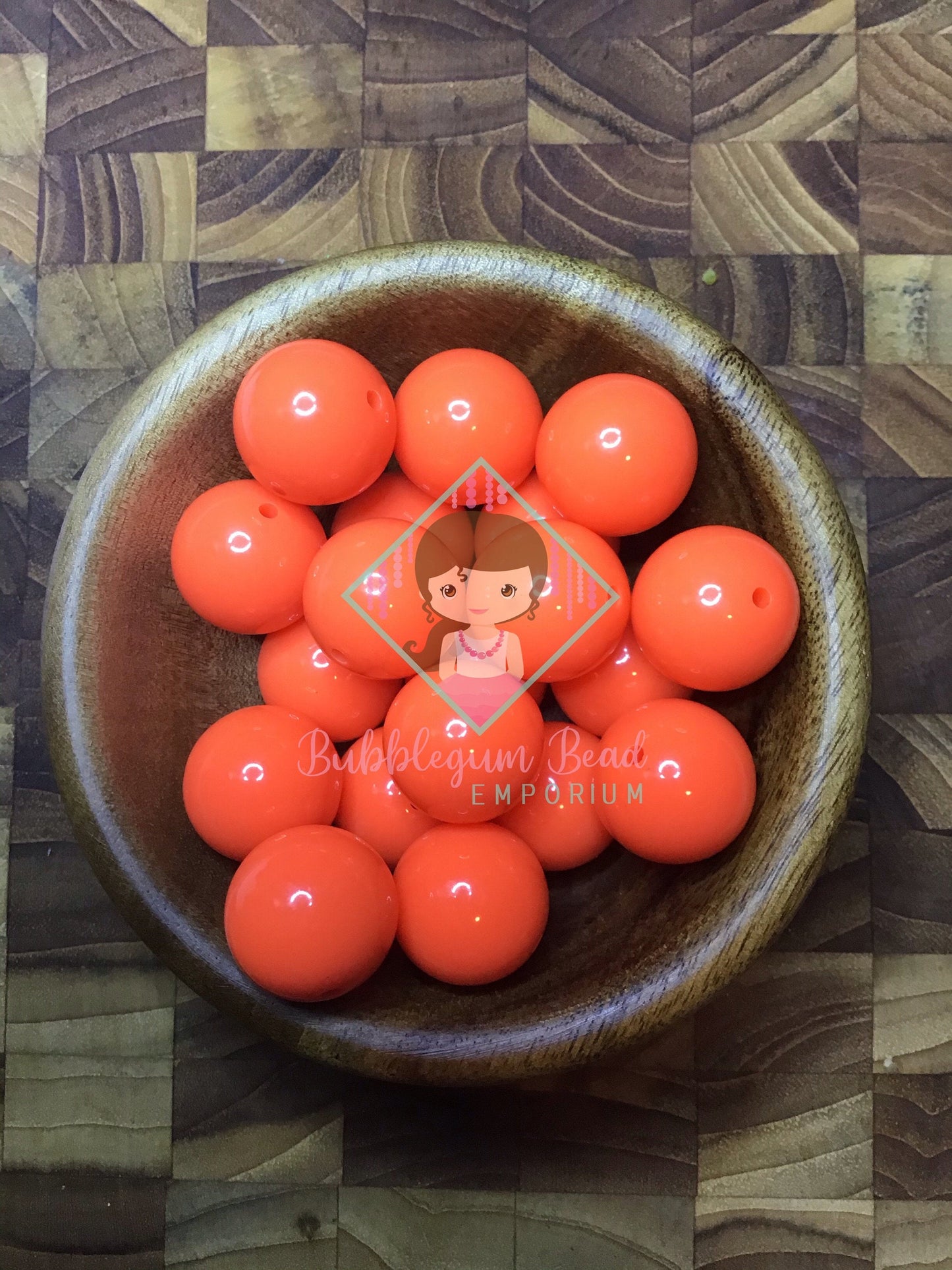 Tangerine Solid Colour Beads