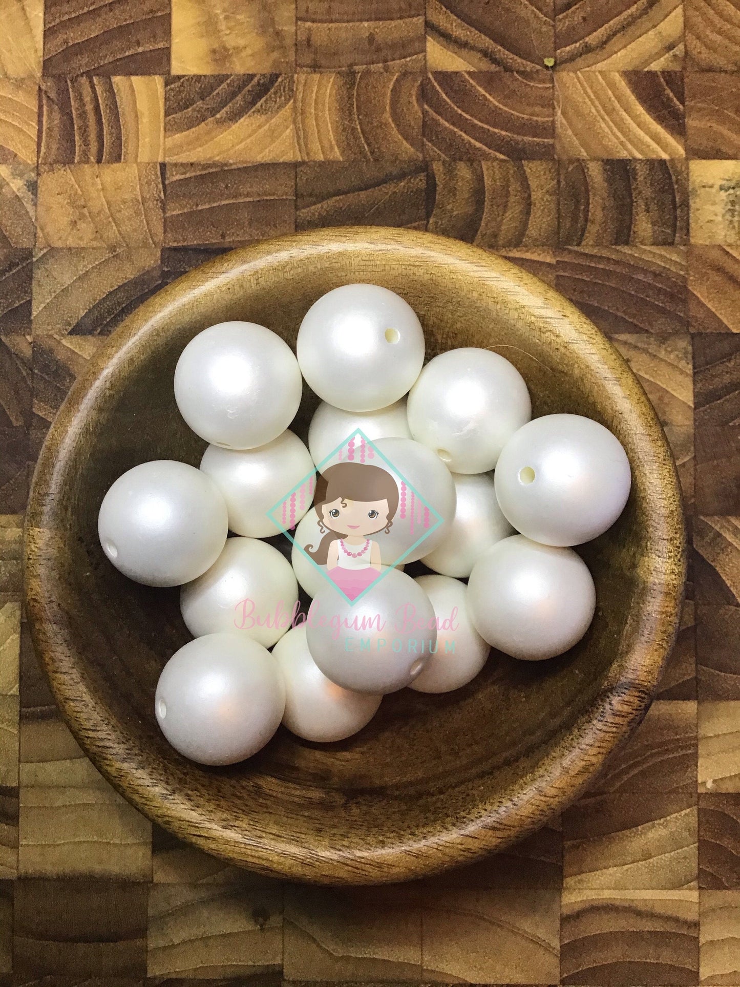 White Matte Pearl Beads